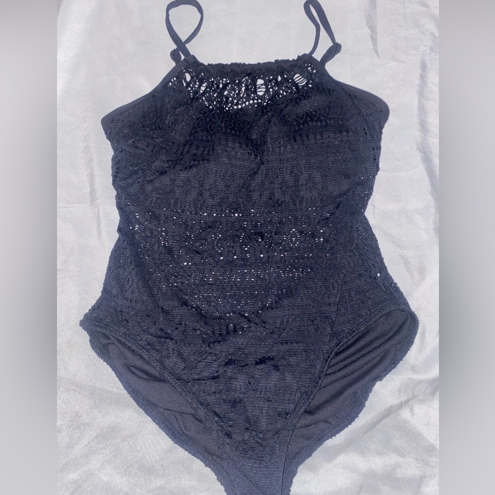 Aqua green women’s XL Black One Piece Swimsuit